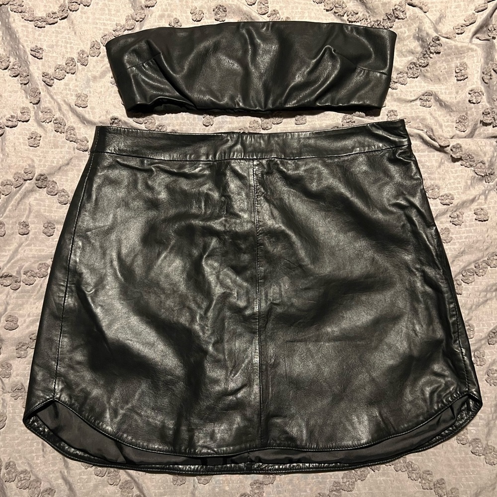 BB Dakota Conrad Leather Skirt New W/Out Tags (Revolve) small defect pictured